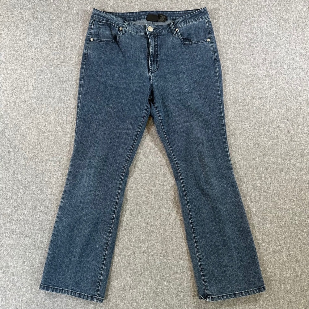 V.S.K. Jeans Jeans Womens 14 Bootcut Blue Rhinestone Embellished Good